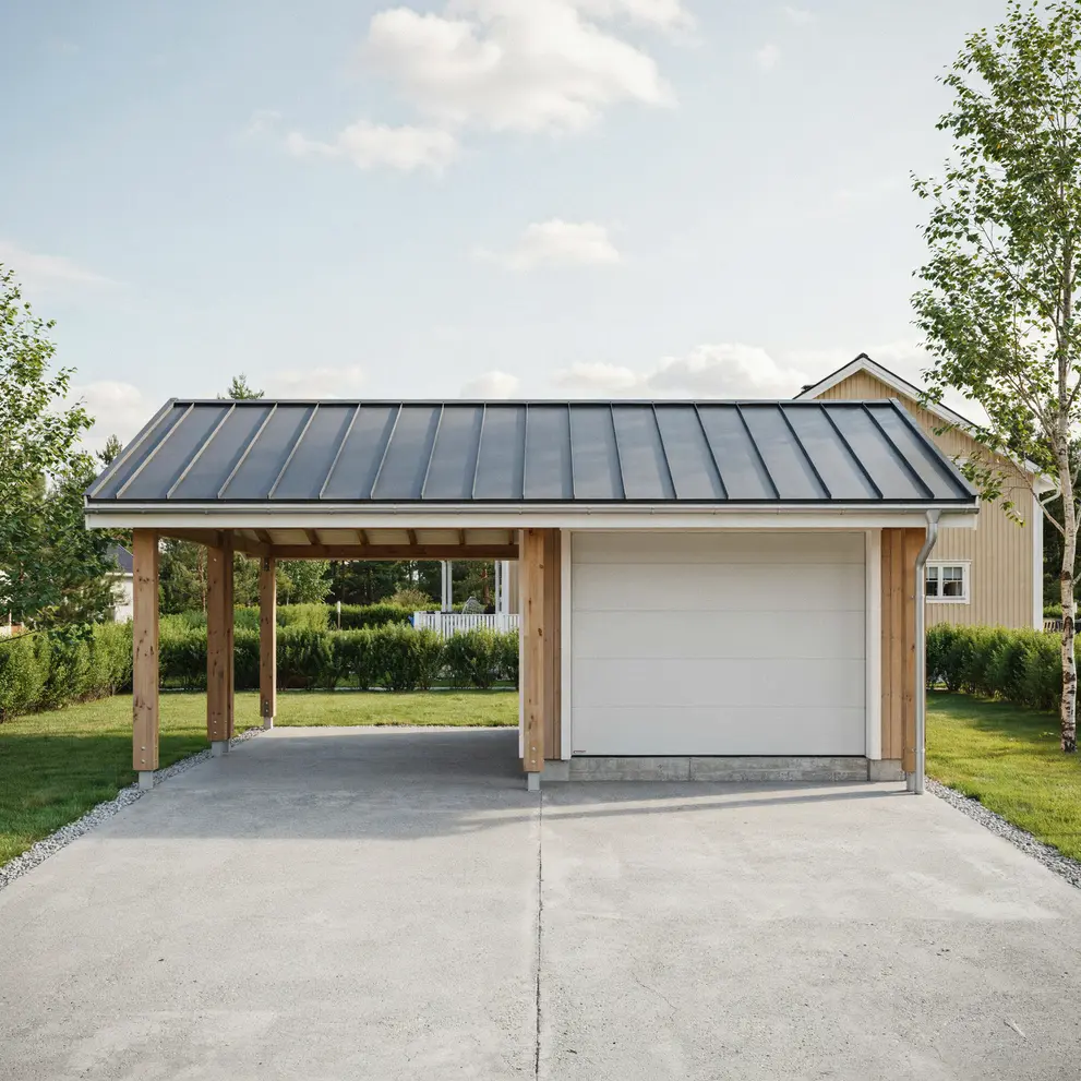 bygga carport garage dalaro stockholm